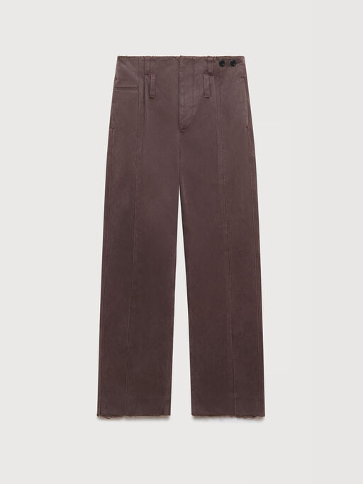 Purple drill pants with double belt loops - Pants