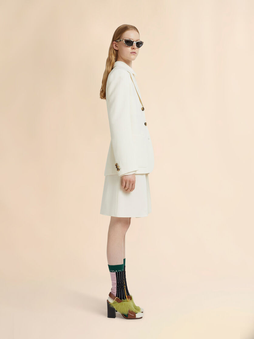 Off-white wool crêpe jacket, Image 6