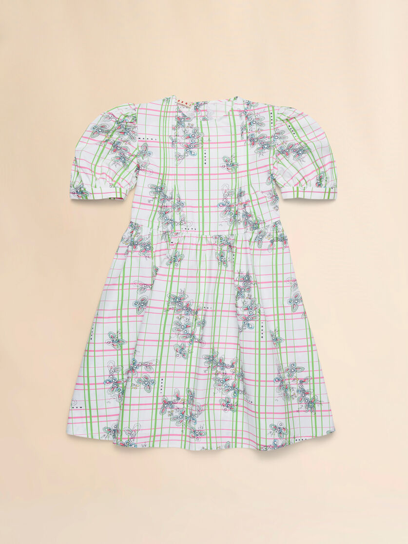 Poplin dress with Greenhouse pattern - Dresses - Image 1