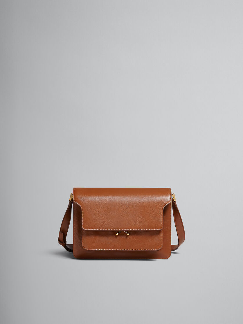 TRUNK SOFT medium bag in brown leather | Marni