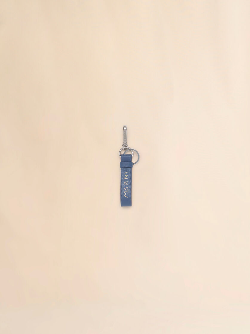 ブルー レザー製キーリング、Marni Mending入り, Image 1