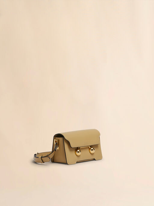 Camelfarbene Trunkaroo Mini-Schultertasche aus Leder - Schultertaschen