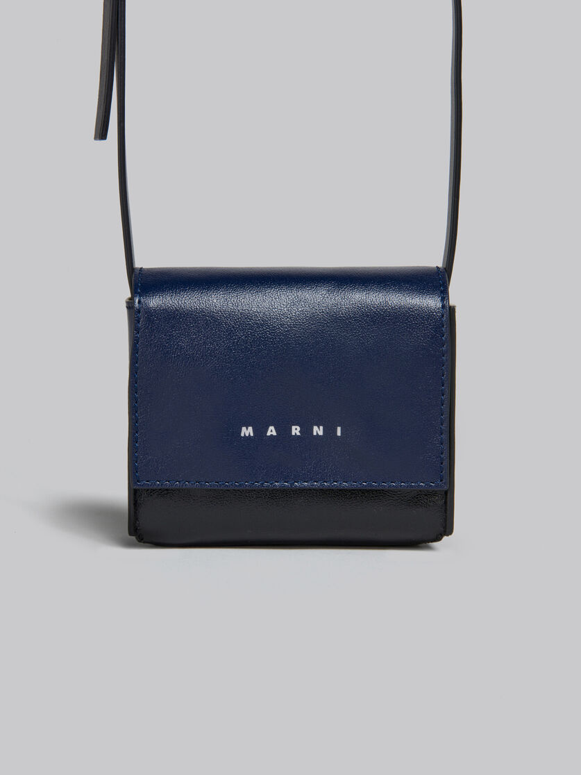 Blue and black leather crossbody bag - Shoulder Bag - Image 5