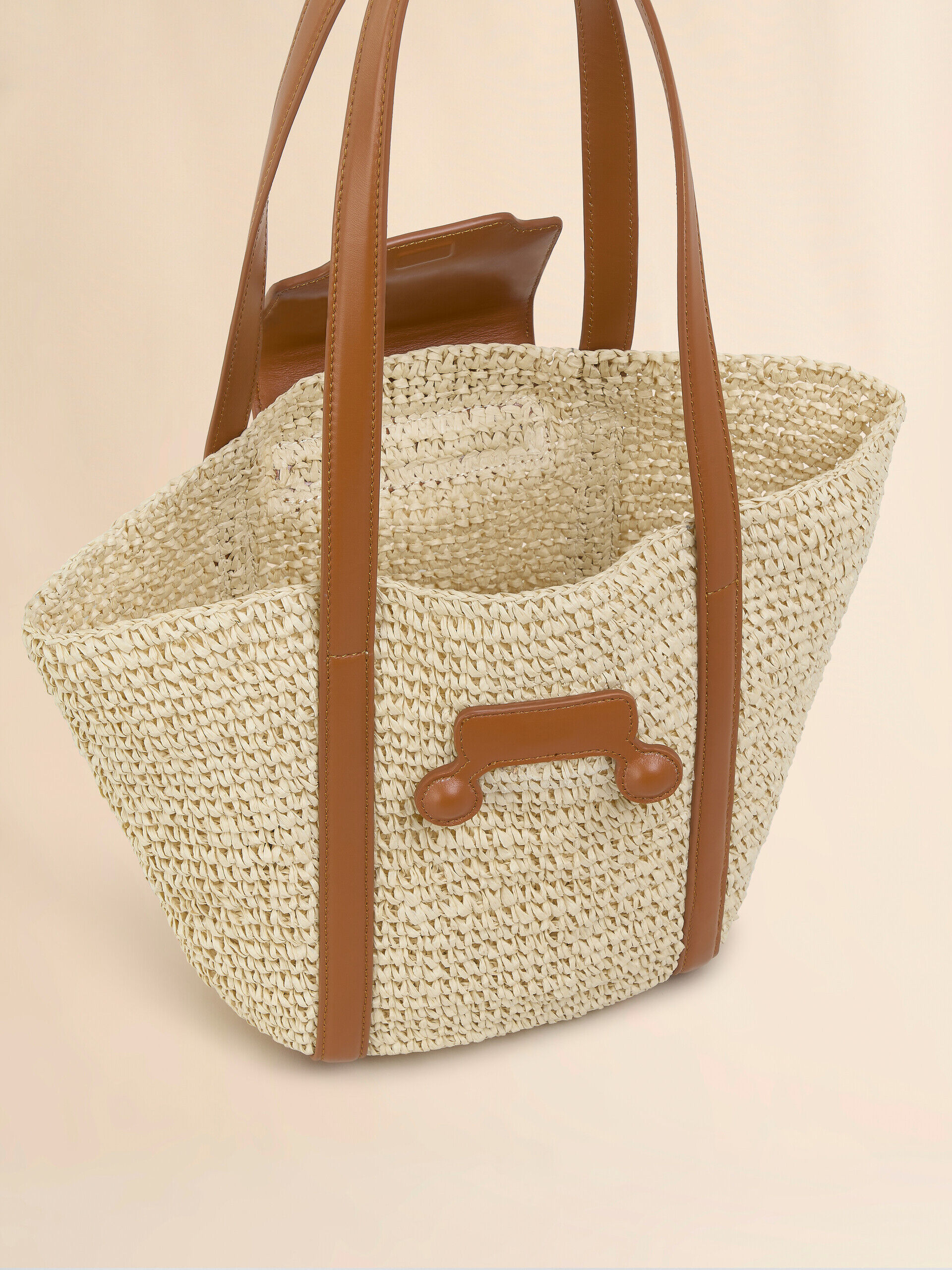 【直営店】MARNI スモール Trunkaroo ビーチバッグ 2色 Small natural raffia-effect Trunkaroo beach bag | Marni