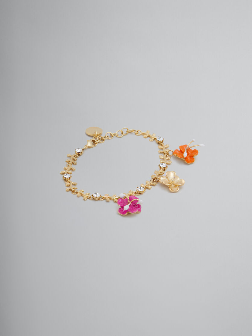 Enamelled flower charm bracelet Marni