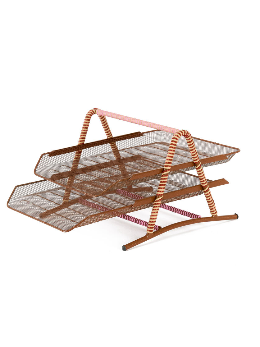 Brown Marni Market tiered filing tray | Marni