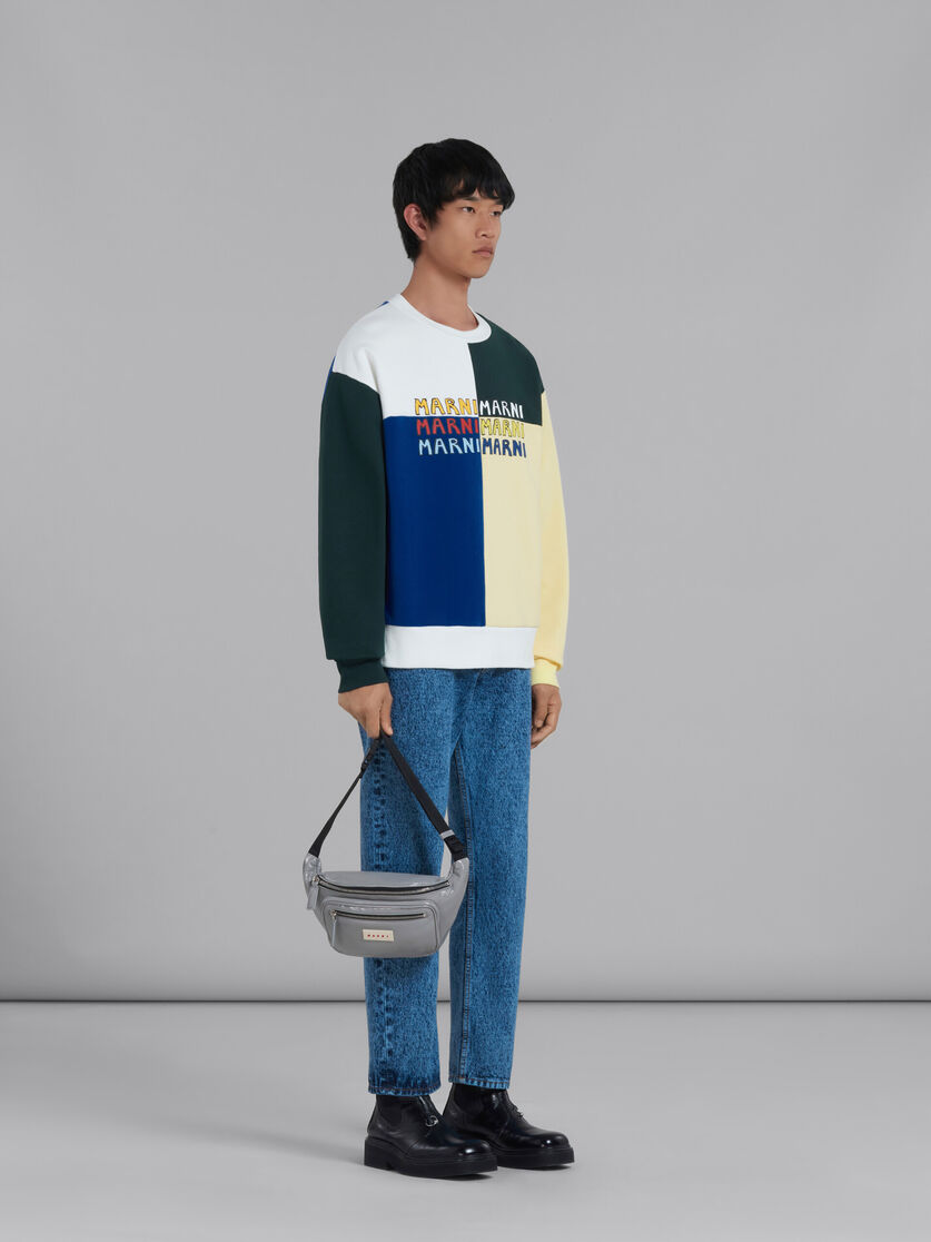 Bio cotton sweatshirt with multi-logo print - Sweaters - Image 5