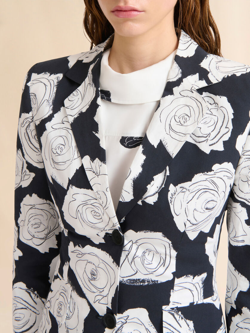 Babyjacke aus schwarzer Popeline mit Aurora-Print - Jacken - Image 4