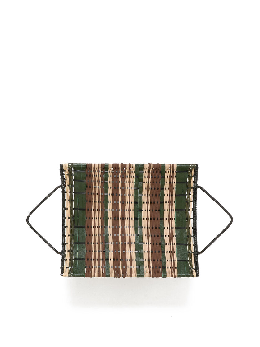 Deep green Marni Market woven filing tray | Marni