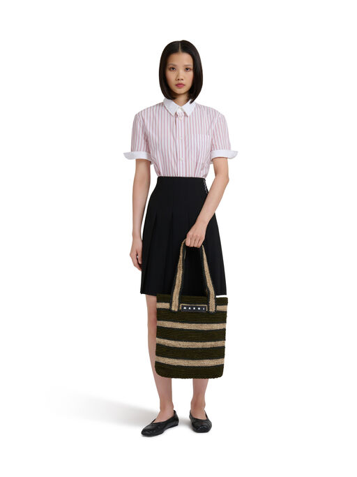 エメラルド MARNI MARKET フィケクロシェバッグ - ショッピングバッグ