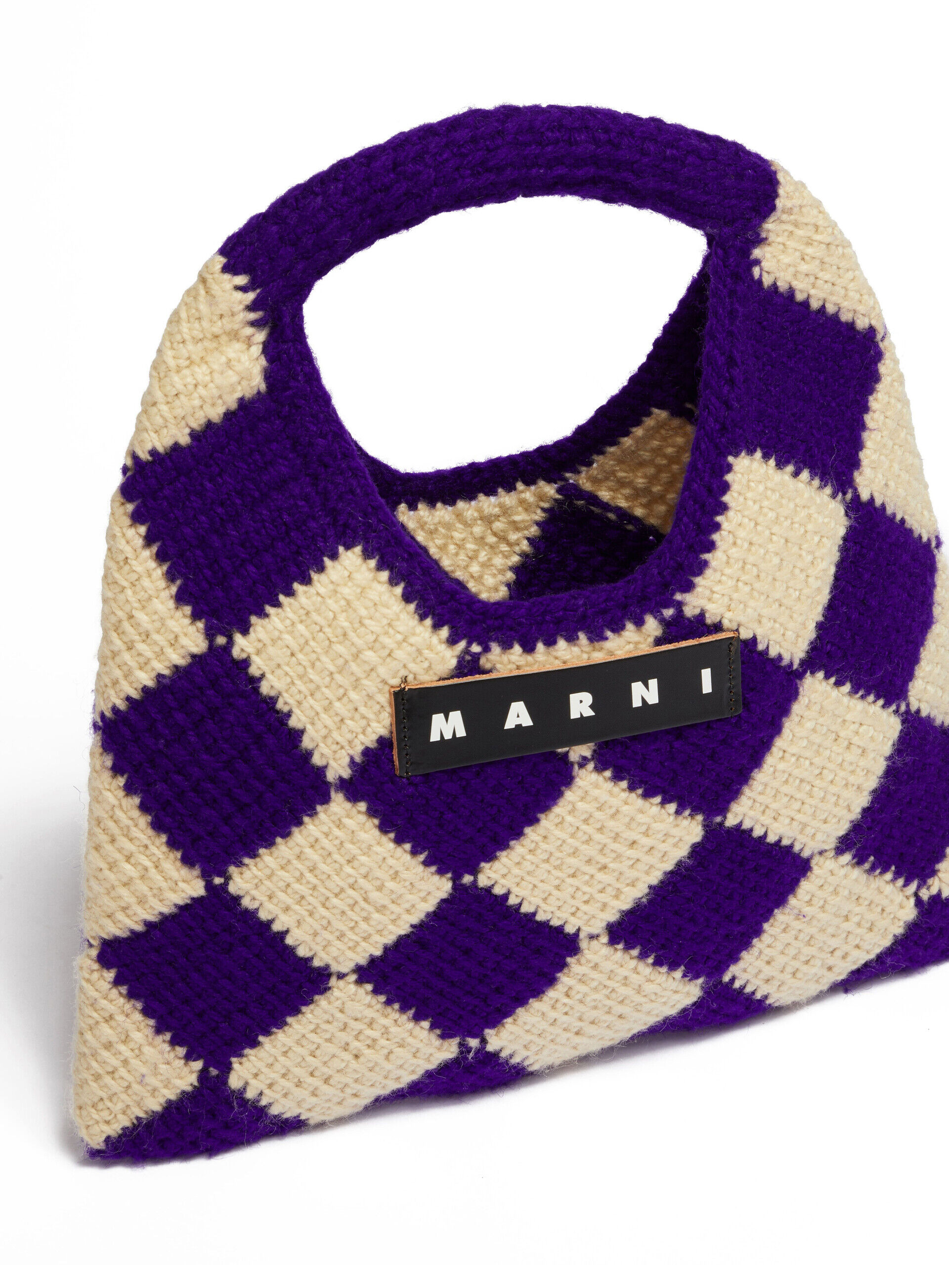 パープル テックウール Marni Market Diamond ミニバッグ | Marni