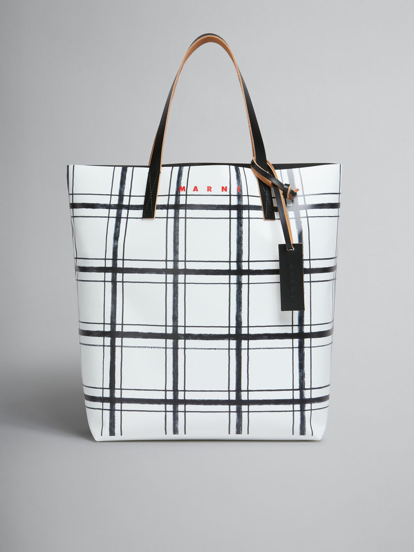 White and black checked Tribeca shopper - Shopping Bags - Image 1