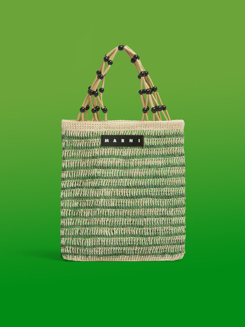 グリーン MARNI MARKET FIQUE ナチュラルファイバーネットショッパー 