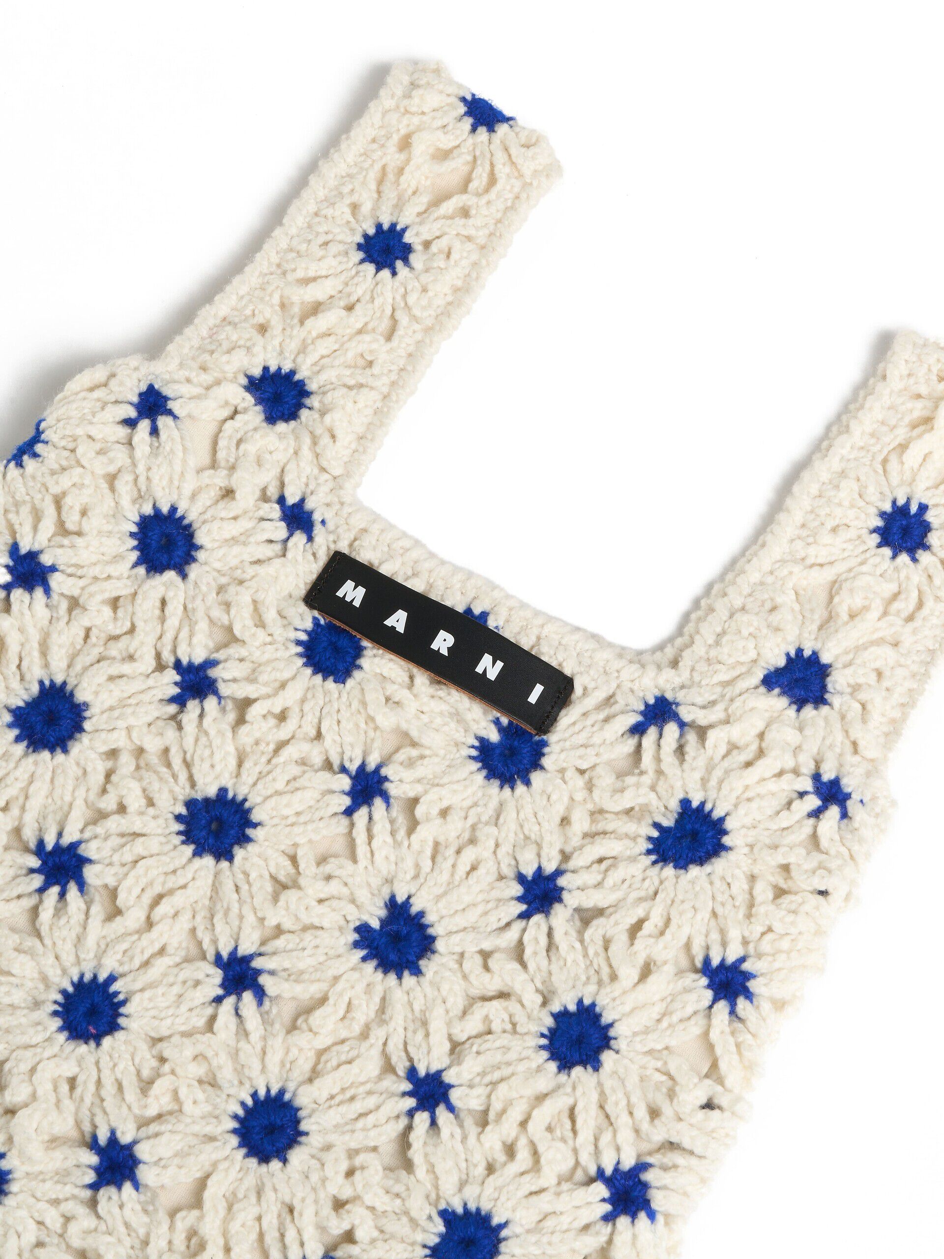 ホワイト&ブルー MARNI MARKET FISH クロシェバッグ | Marni