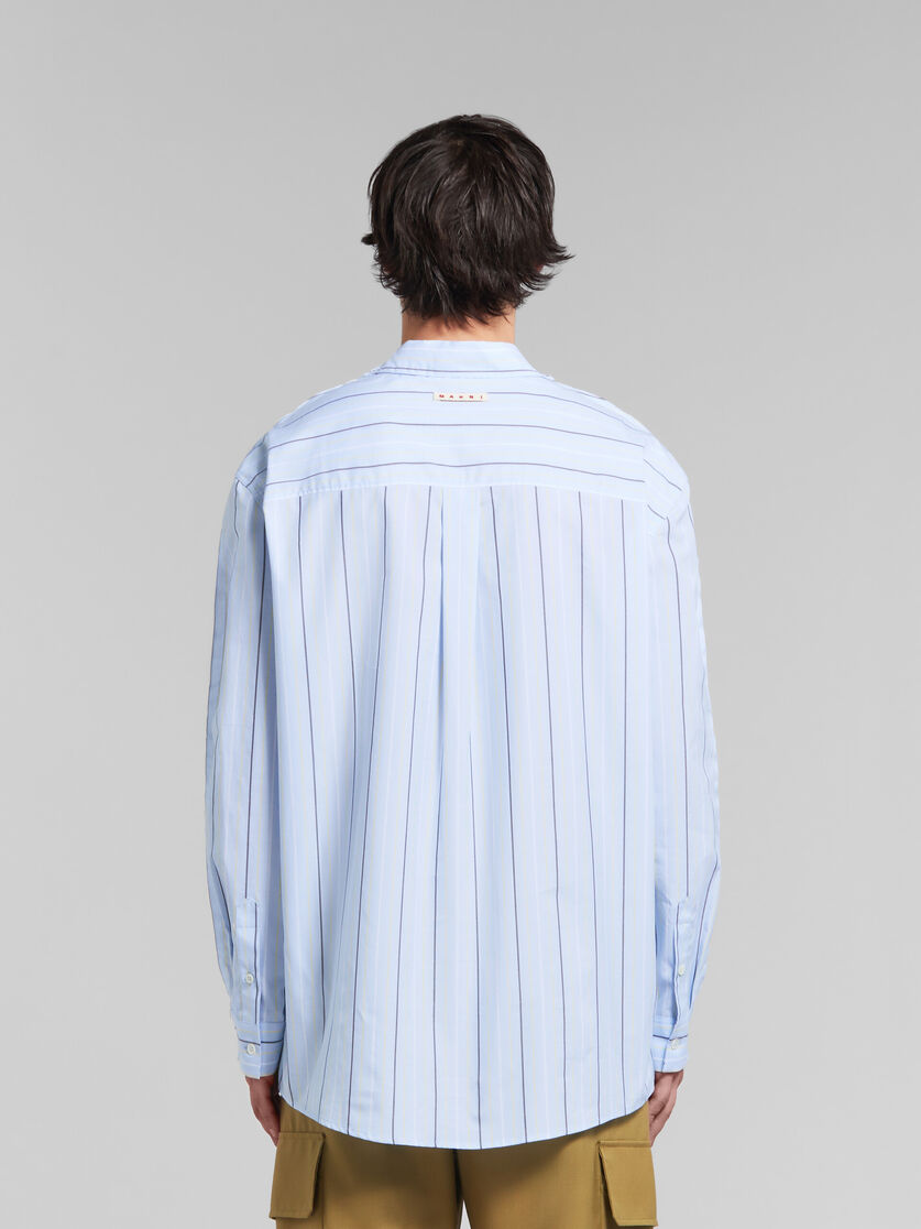 White long-sleeved T-shirt with striped back - T-shirts - Image 3