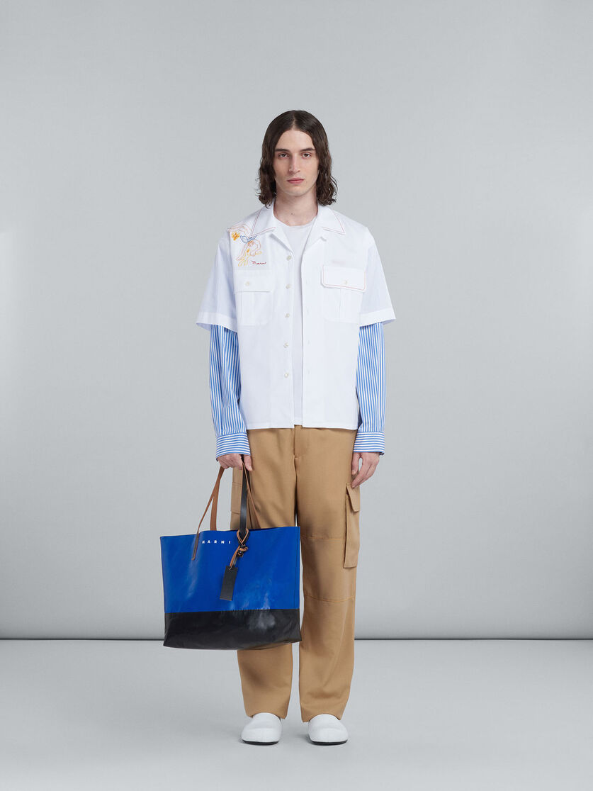 Tribeca shopping bag in blue and black