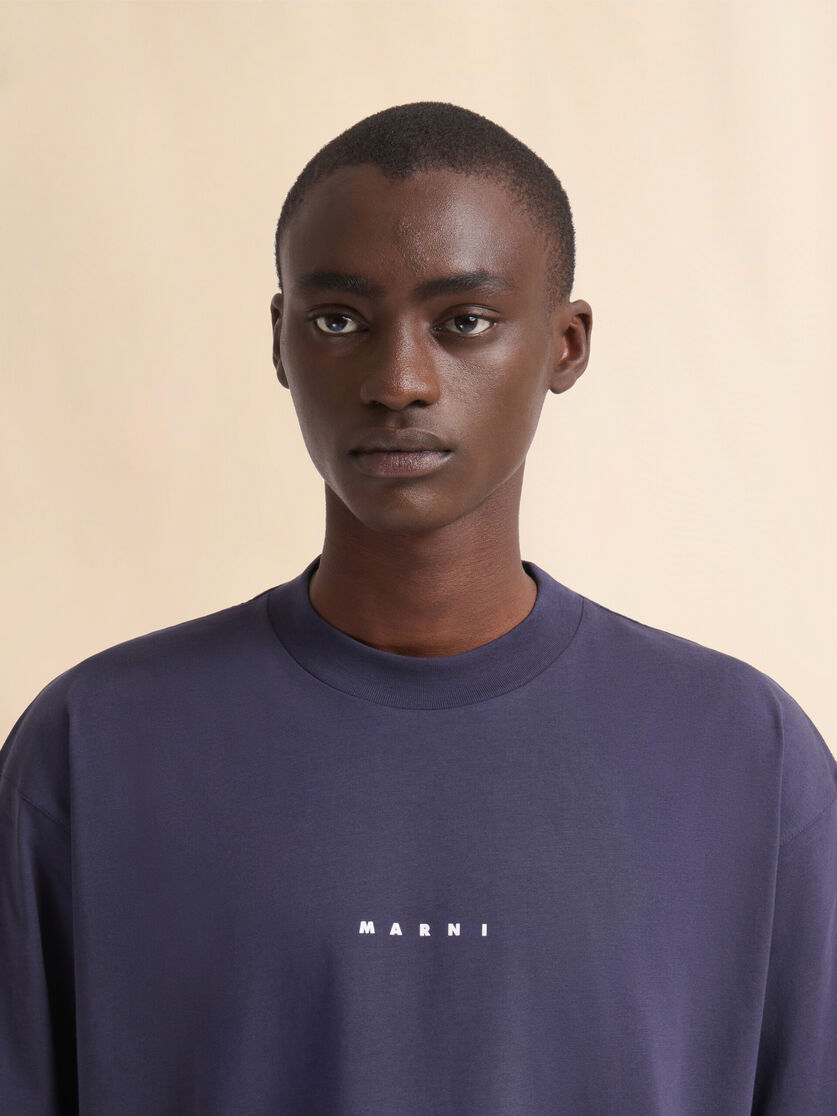 Pink organic cotton T-shirt with logo - Shirts - Image 4