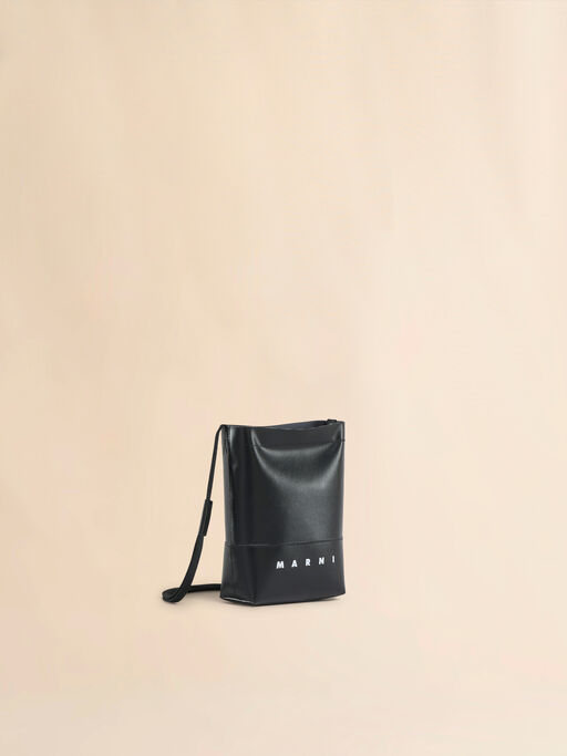 Black crossbody bag with shoelace strap - Shoulder Bags
