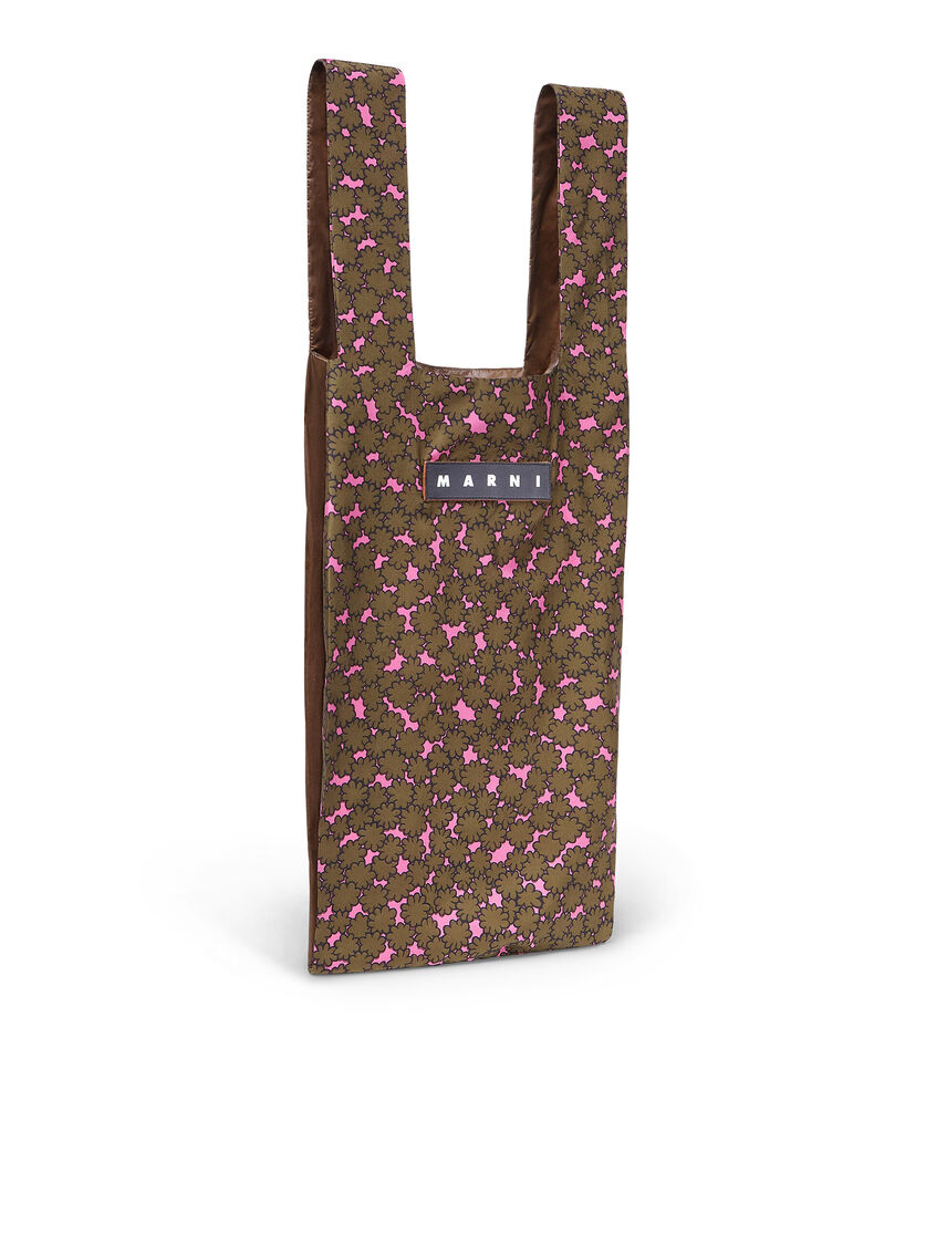MARNI MARKET viscose shopping bag with floral print - Shopping Bags - Image 2