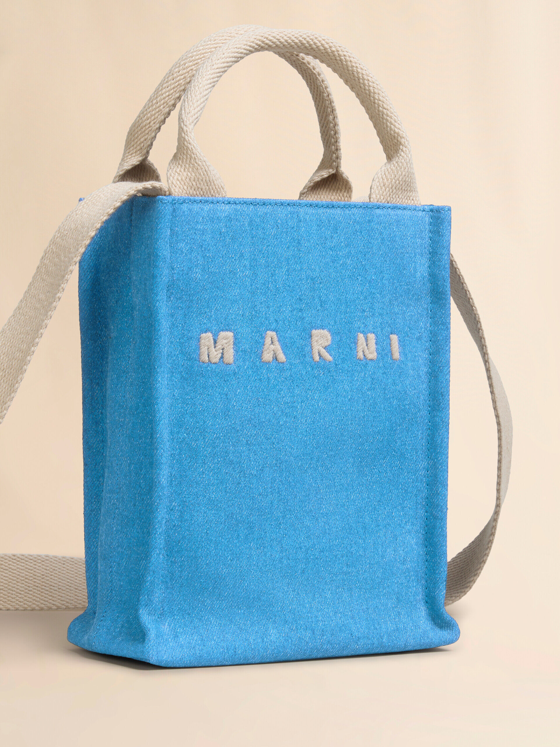 マルニ maruni トート デニム コットン ブルー 青