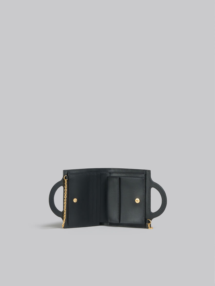 Black leather Tropicalia wallet with chain strap | Marni