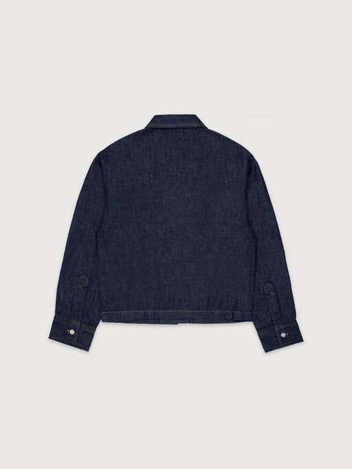 Camisa vaquera azul oscuro con logotipo Marni bordado - Camisas