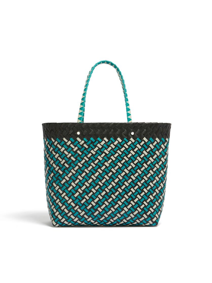 Black outline MARNI MARKET MEDIUM BASKET bag - Shopping Bags - Image 3