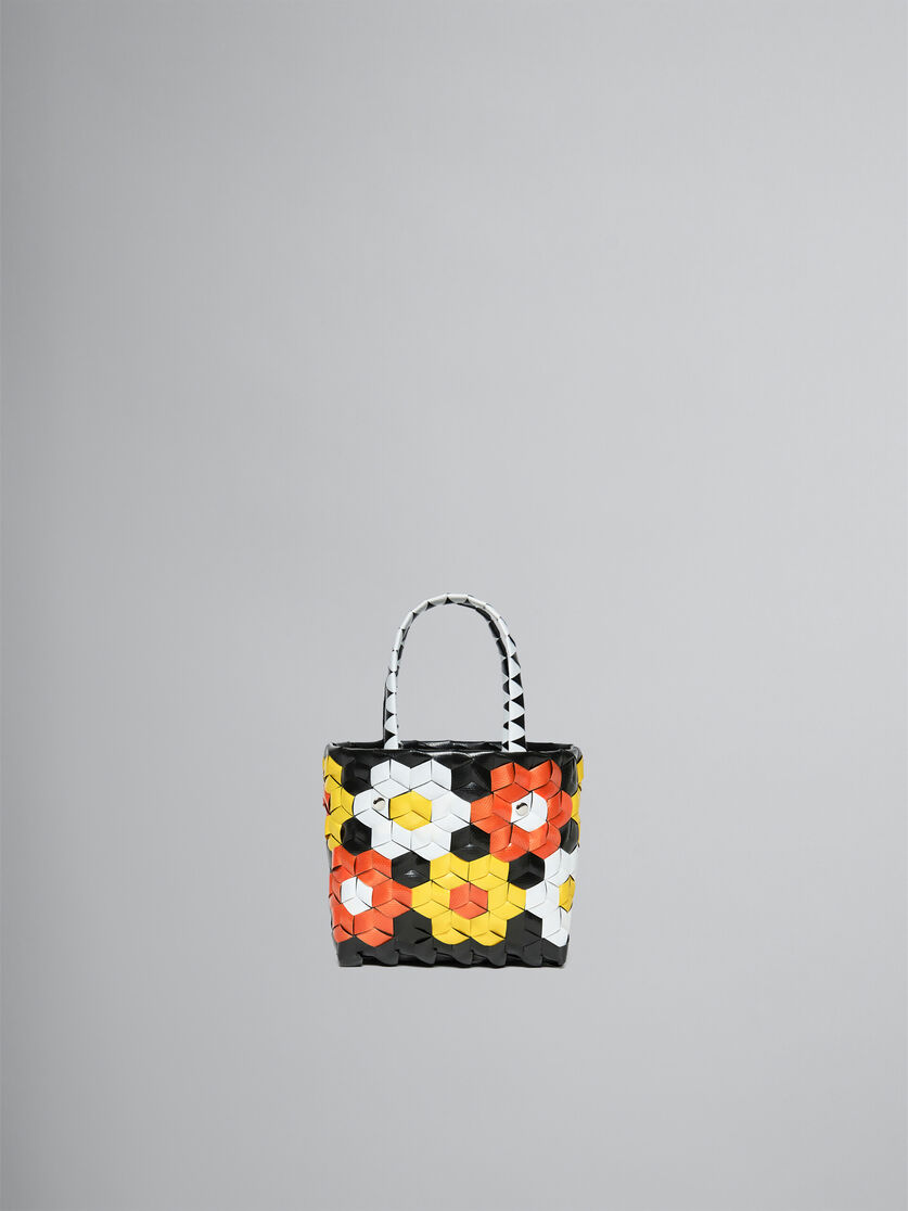 Gewebte Sonnenblumen-Tasche in Schwarz | Marni