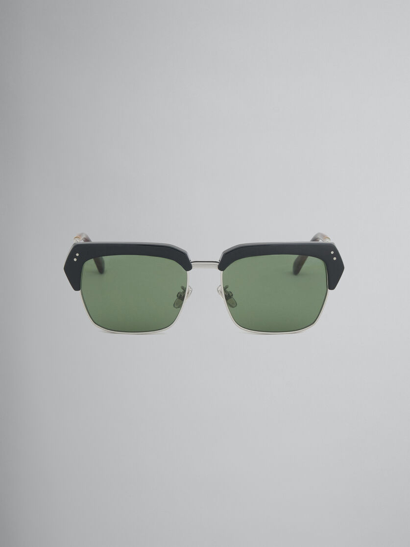 Grüne THREE GORGES Sonnenbrille aus Metall und Azetat - Optisch - Image 1