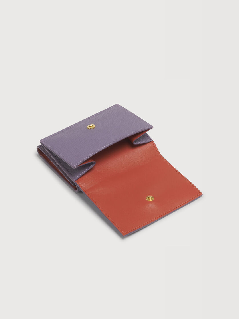 パープル レザー Marni Mending 三つ折りウォレット, Image 5