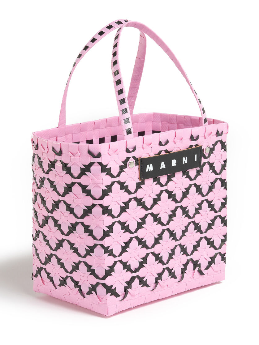 Pink and black MARNI MARKET BASKET bag - Shopping Bags - Image 4
