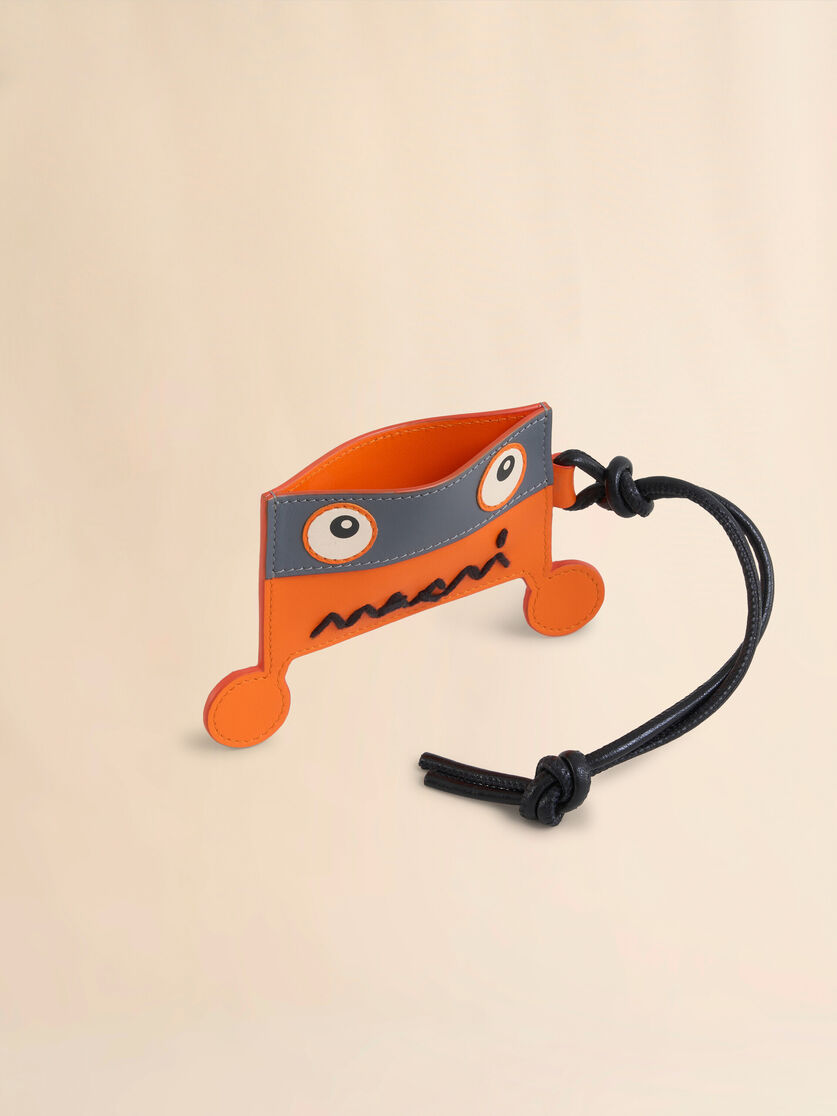 Orange leather charm with Marni Symbol logo - Wallets - Image 2