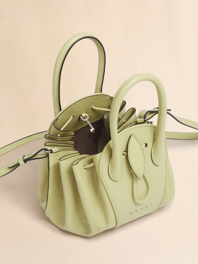 Black leather Tulipea small handbag - Shoulder Bags - Image 4
