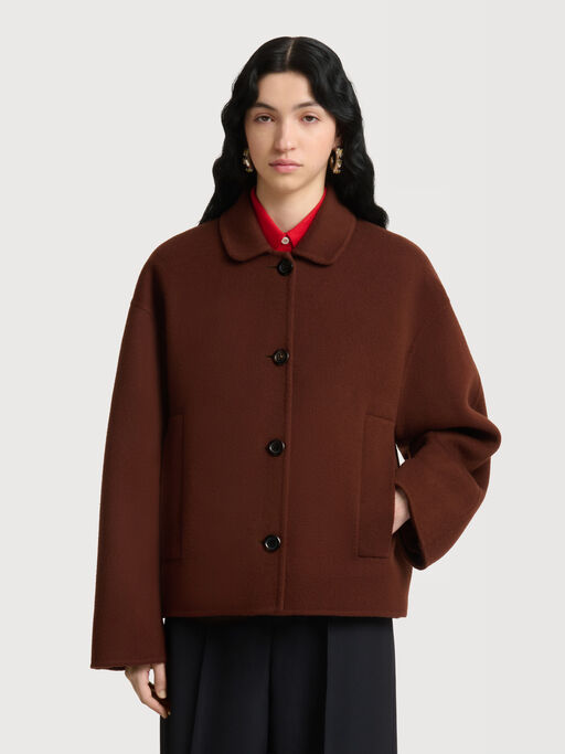Brown wool-cashmere jacket - Jackets