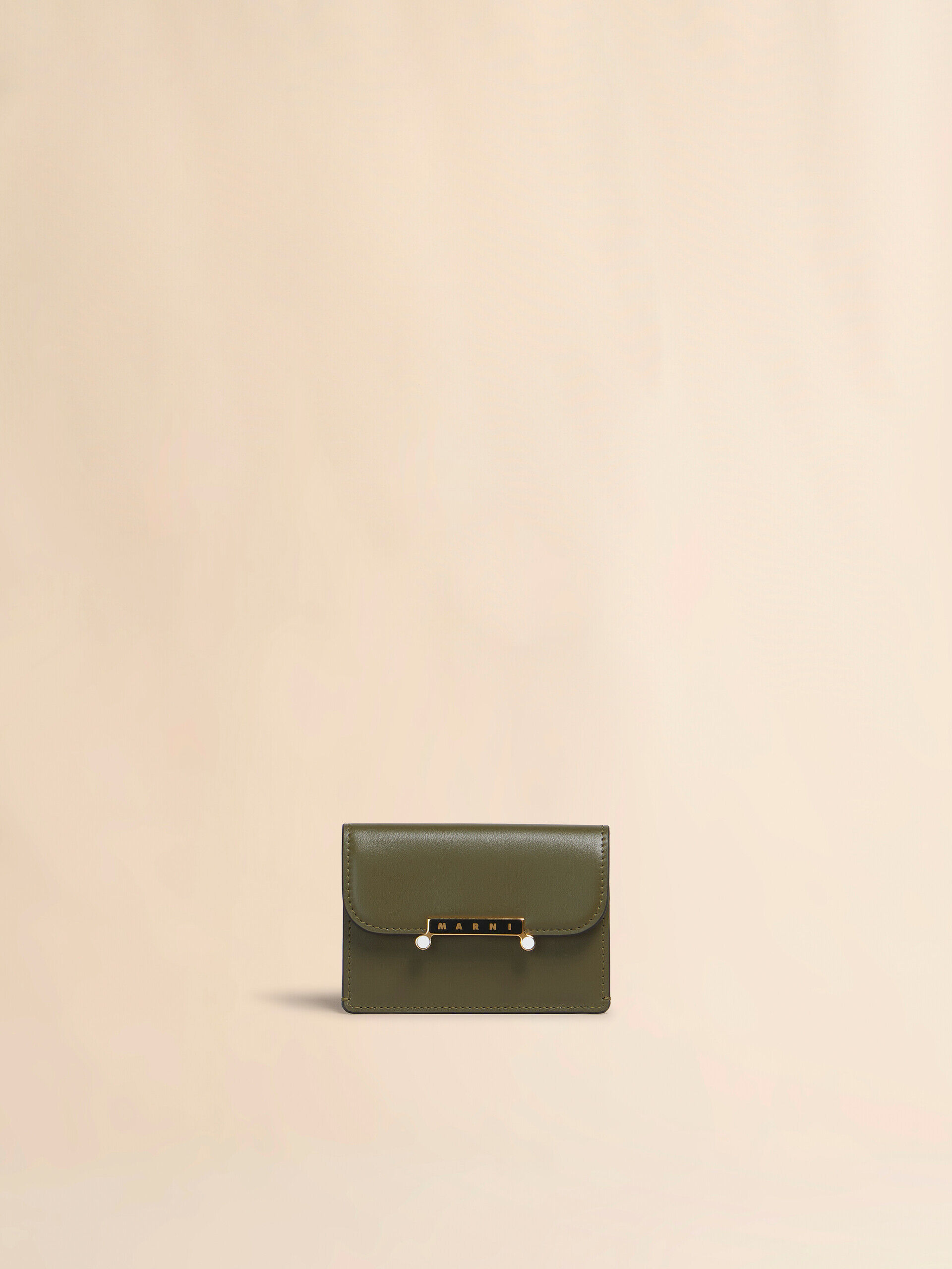 MARNI ダークグリーン カードケース ディープグリーン レザー製 Envelope カードホルダー | Marni