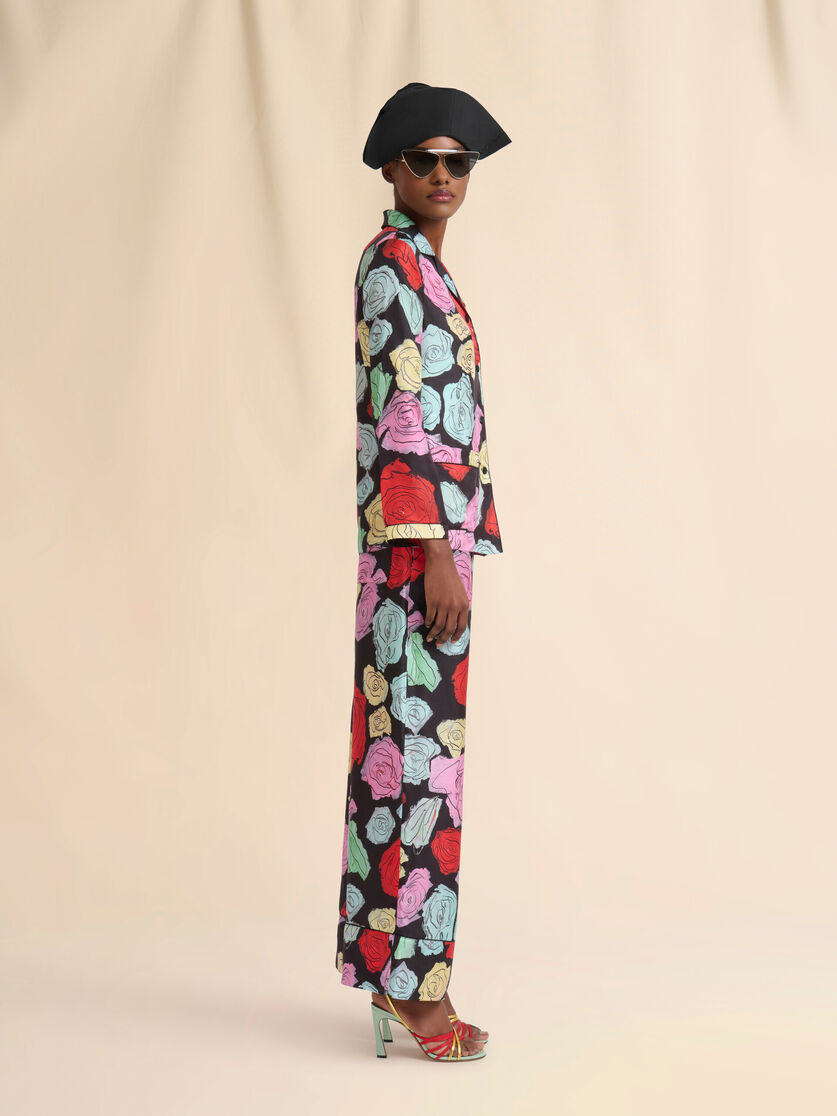 Black silk pyjama shirt with Orion print - Shirts - Image 5