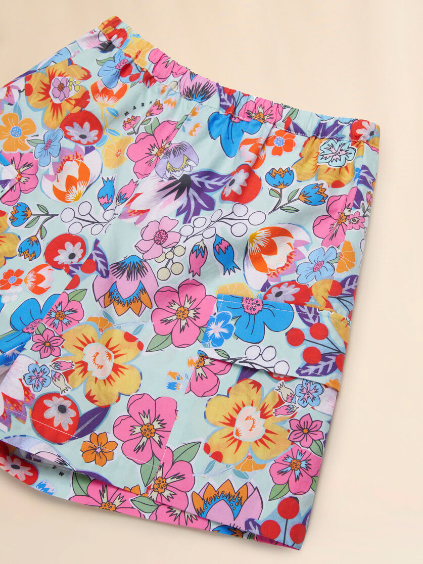Poplin shorts with Holiday pattern - Pants - Image 3