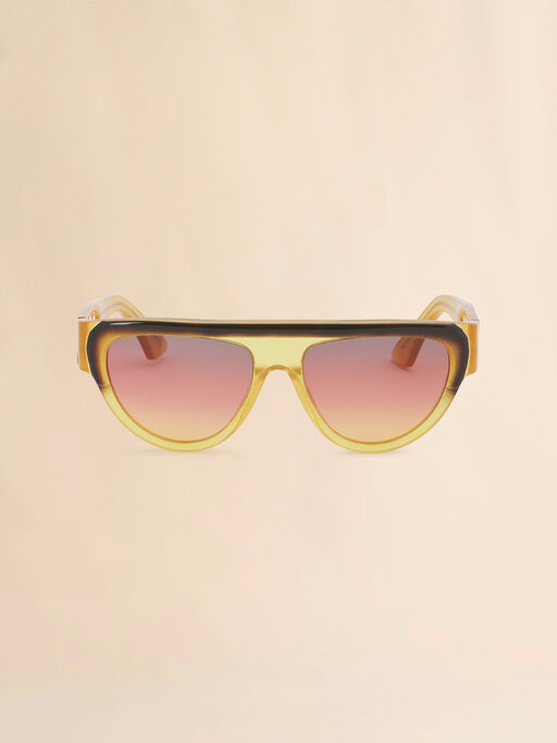 Translucent yellow Zimura sunglasses - Optical