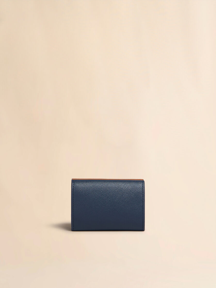 ブラック＆ブルー サフィアーノレザー 三つ折りウォレット - 財布 - Image 3