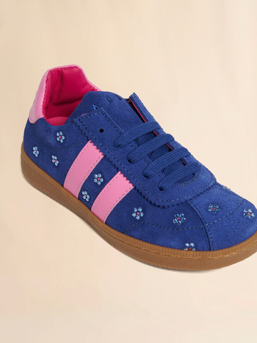 Zapatilla de ante azul y rosa - Sneakers - Image 4