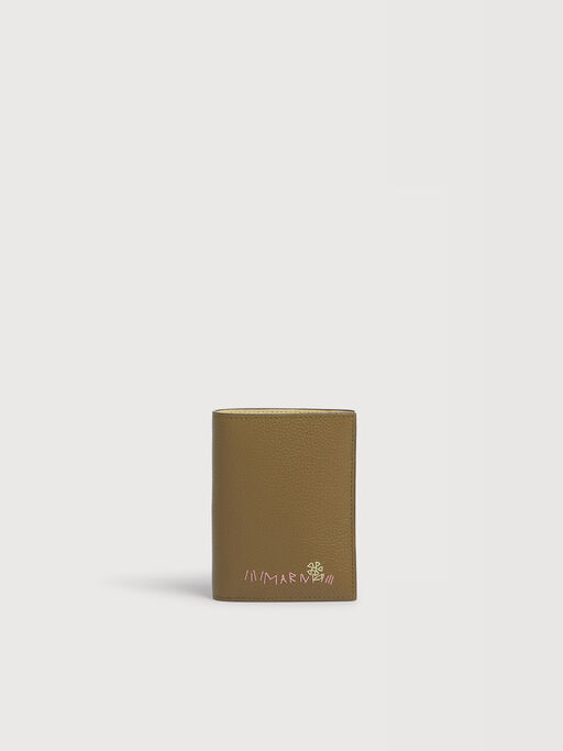 ブラウン レザー Marni Mending 二つ折りウォレット - 財布