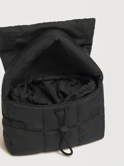 ブラック Puff ショルダーバッグ - ショルダーバッグ