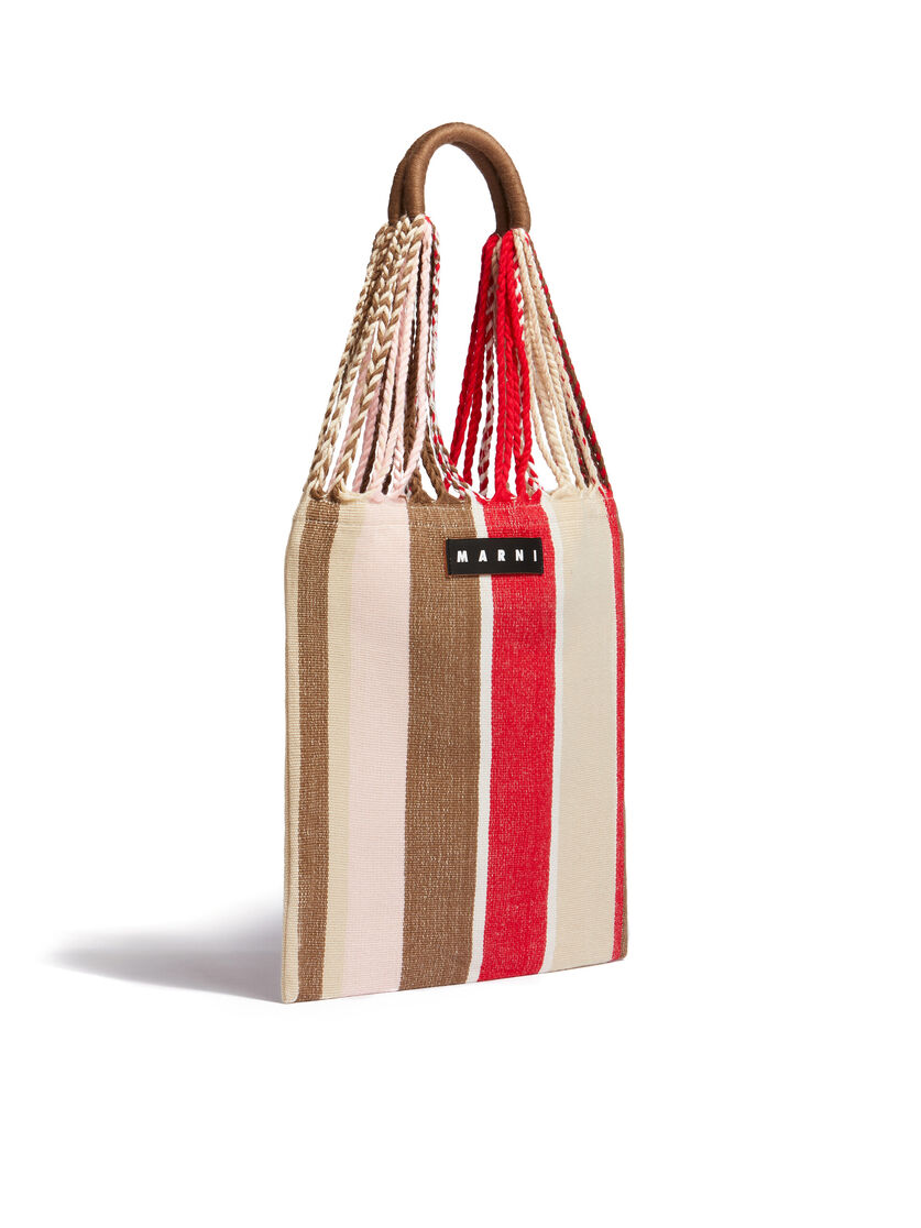 MARNI MARKET ポリエステル ショッピングバッグ ハンモック風ハンドル付き グレー/ターコイズ/レッド - ハンドバッグ - Image 2