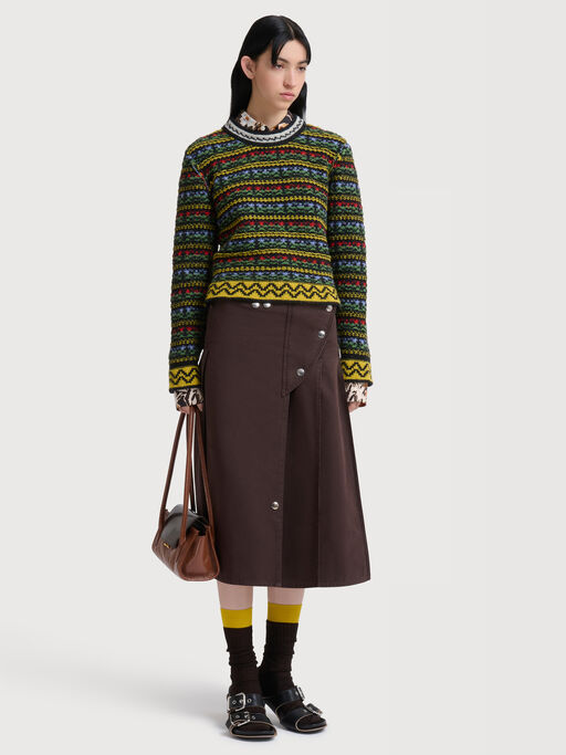 Deep purple skirt with utility pocket - Skirts
