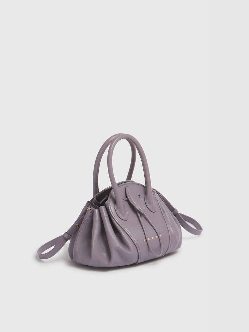 Kleine Tasche Tulipea aus violettem Leder, Image 3