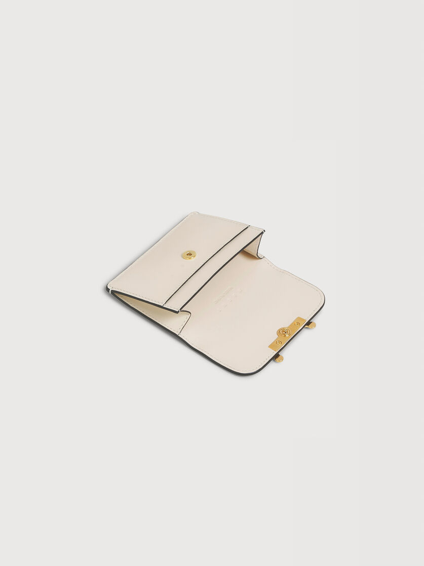 Cremefarbenes Kartenetui Envelope aus Leder, Image 2