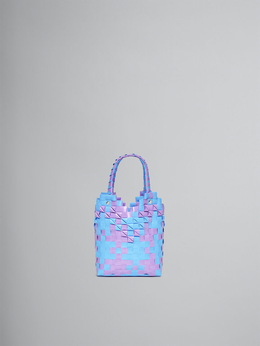 Hellrosa gewebter Shopper Diamond Basket - Tasche - Image 2