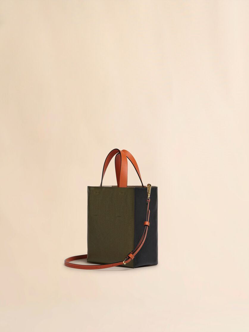 Museo Soft Mini Bag in grey black and red leather - Shopping Bags - Image 2