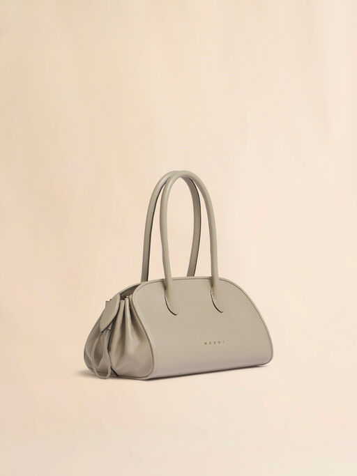 Taupe leather Tulipea EW tote bag - Handbags