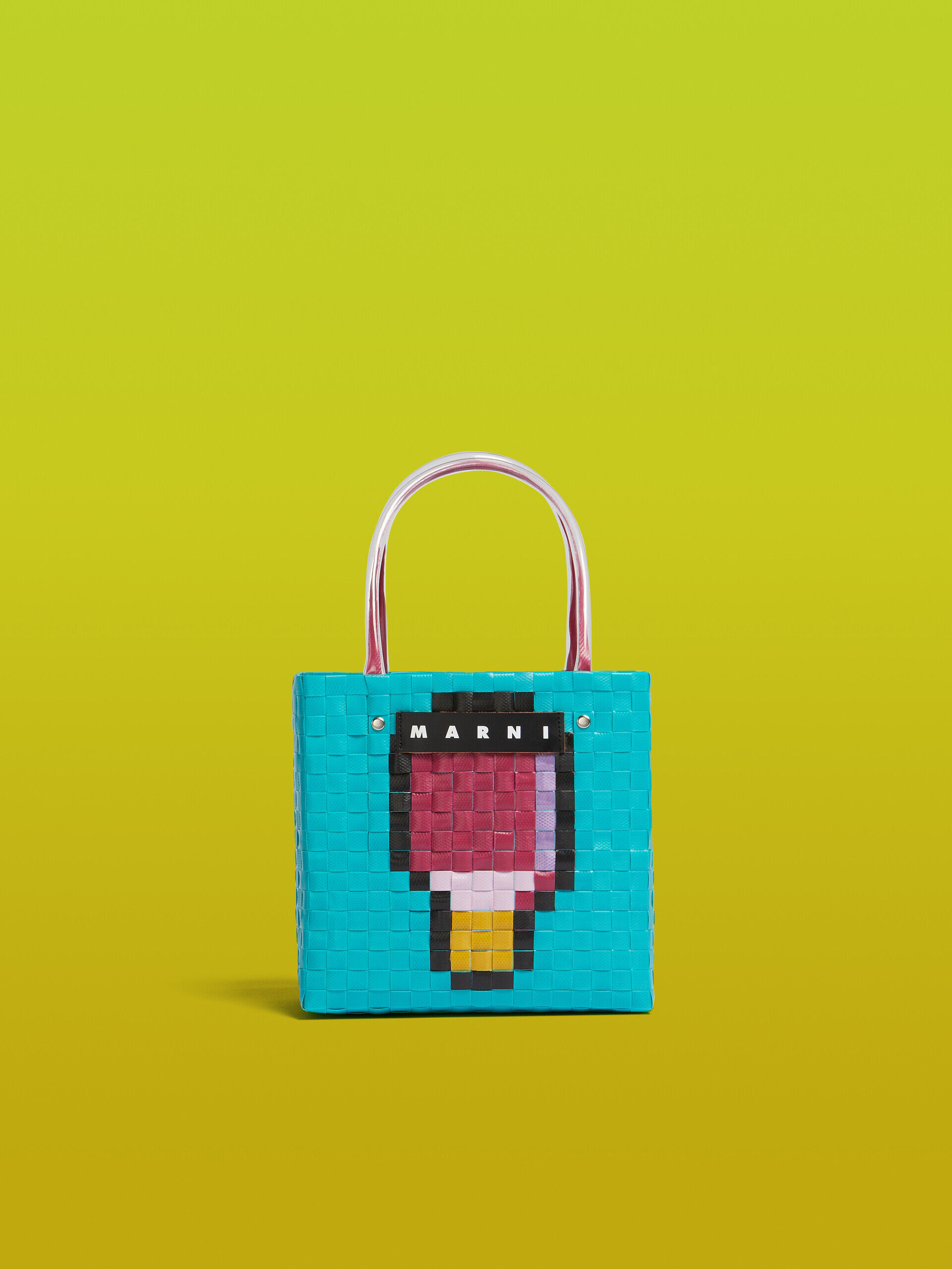 MARNI かごバッグ ホワイト ブラック ターコイズ MARNI(マルニ)Kids & Junior MW81F - SUNDAY MORNING BAG BORSA